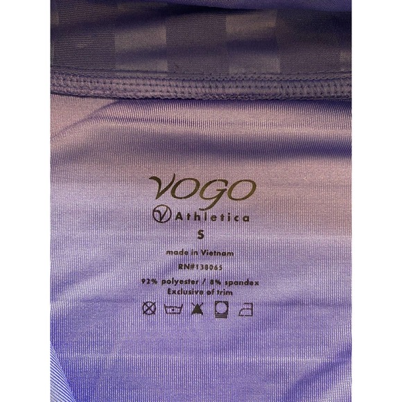 Vogo Athletica Striped 1/4 Zip Athletic Jacket Thumbholes Womens Size Small S - Picture 5 of 7